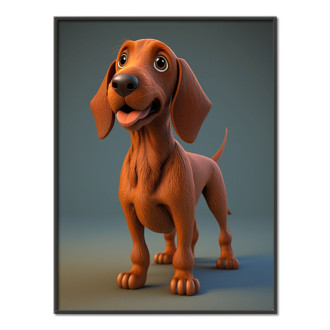 Redbone Coonhound cartoon