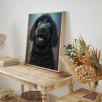 Flat Coated Retriever cartoon