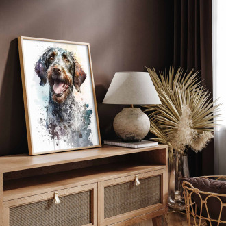 German Wirehaired Pointer watercolor