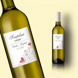 Wedding wine label KL1820v