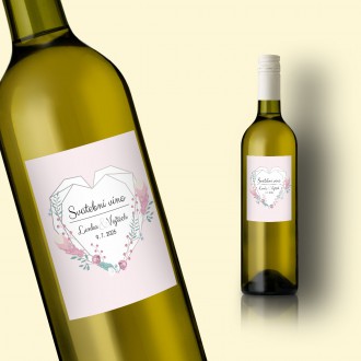 Wedding wine label FO1305v