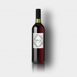 Wedding wine label FO1308v