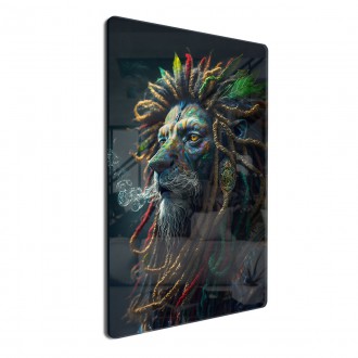 Acrylic glass Rastafarian Lion 2