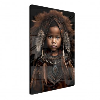 Acrylic glass Native american girl