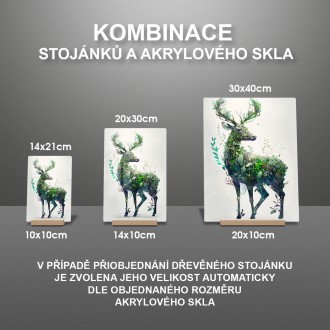 Acrylic glass Natural deer