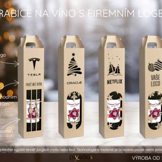 Wine box with company logo